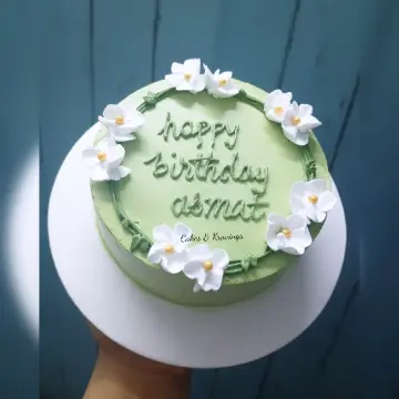 Floral pastel vanilla cake